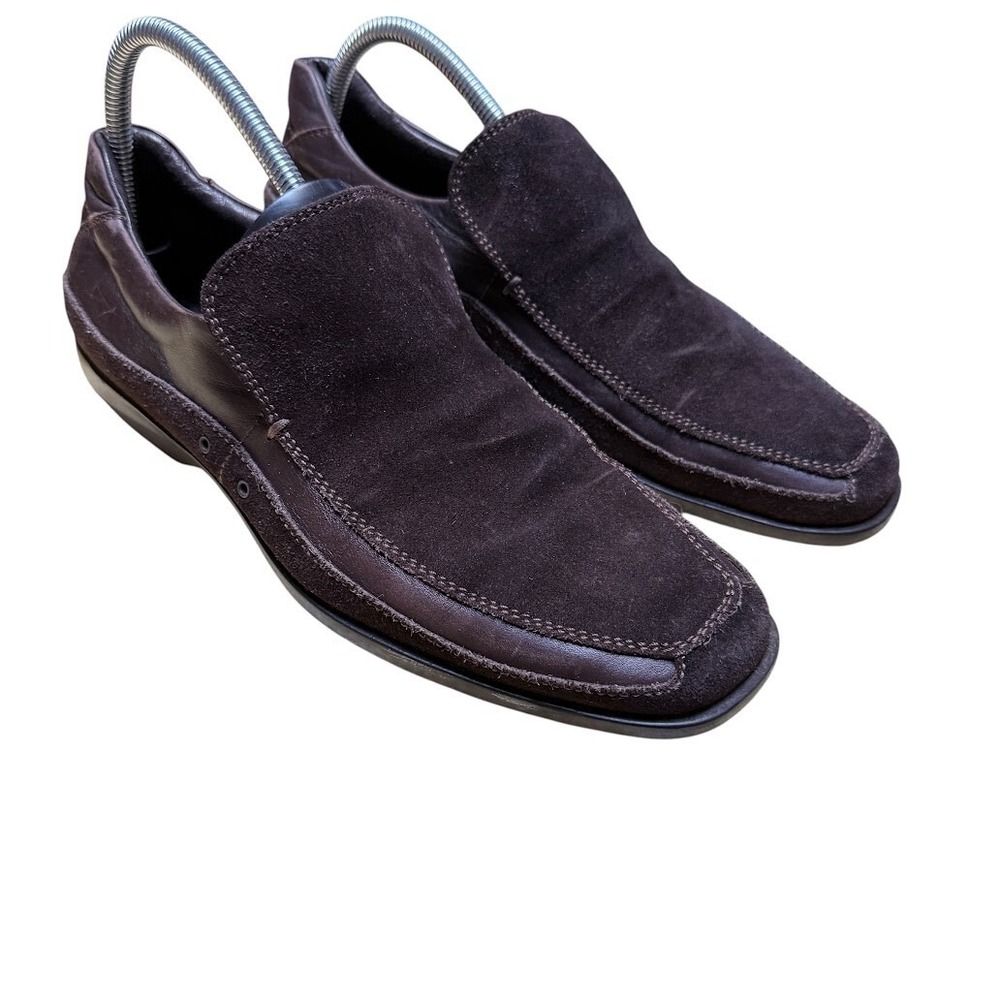 To Boot New York Shoes Men's Size‎ 8.5 Dark Brown Suede Moc Toe Driving Loafers